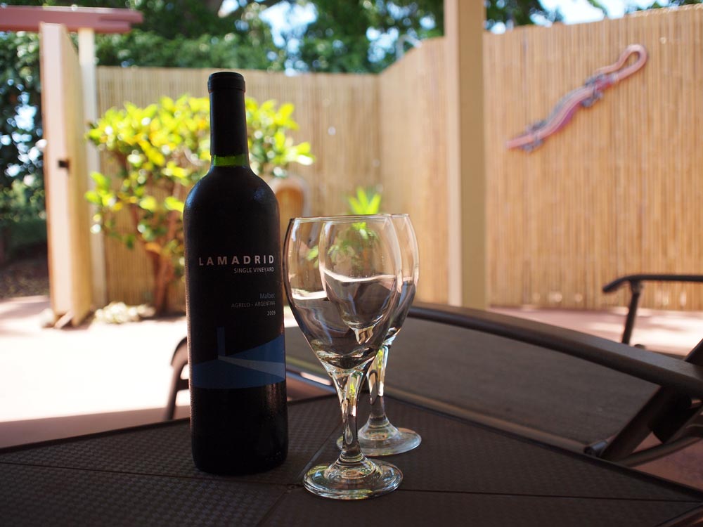 Enjoy a bottle of wine on your private lanai